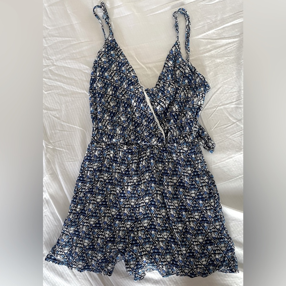 Blue Rain Romper